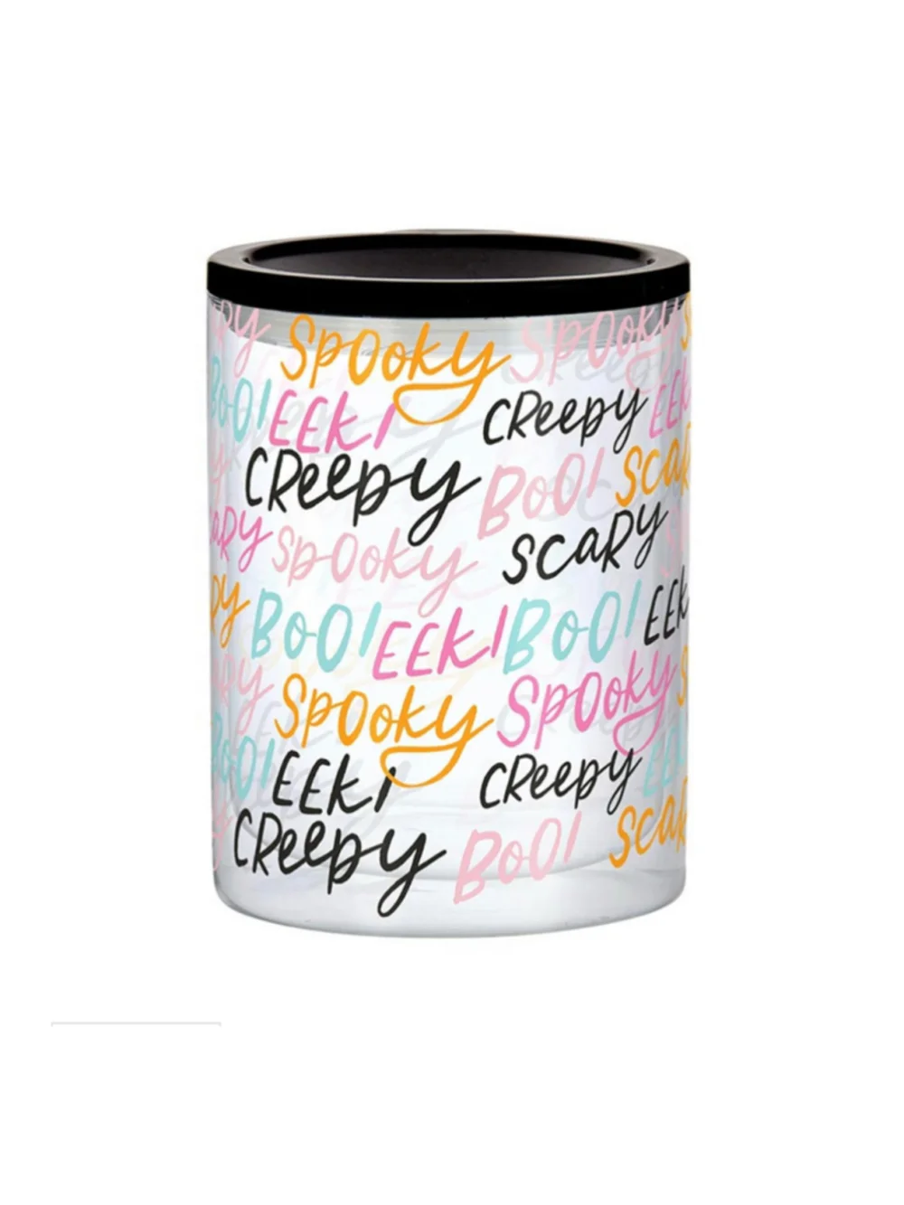NWT Halloween Double Wall Acrylic Tumbler w/ Slider Lid Spooky Boo Creepy Cup
